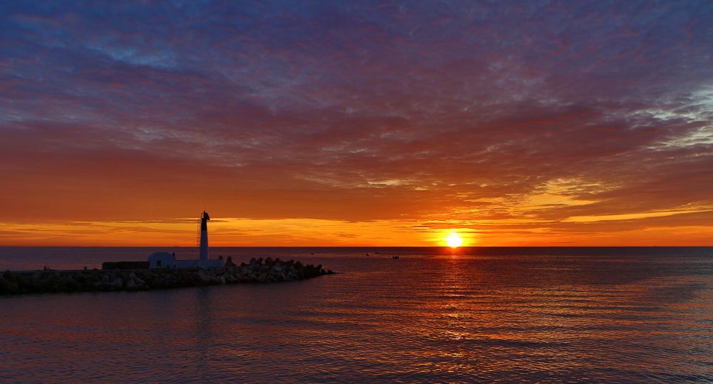 Lever de soleil sur Port-la-Nouvelle