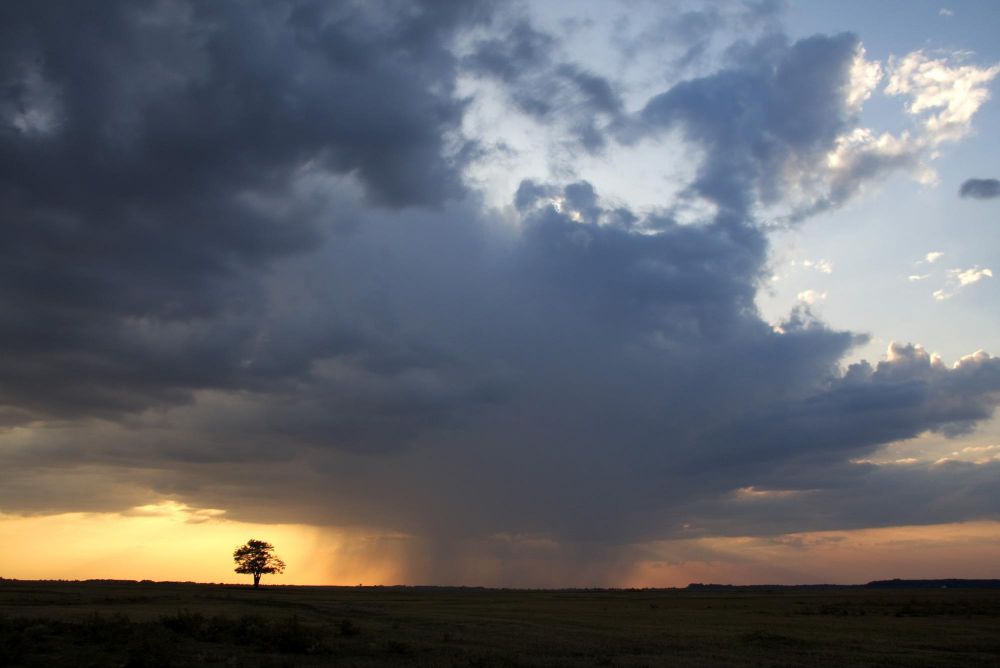 Storm on the puszta by Attila Szilágyi