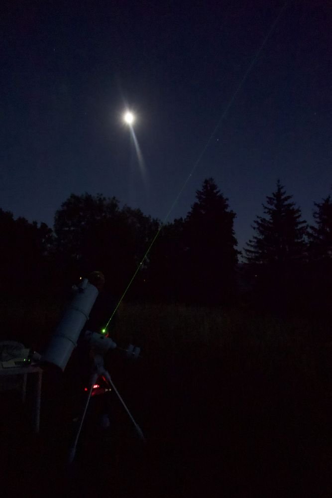 Visualisation des astres au laser